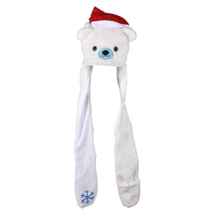 CHRISTMAS plush HOODIE SCARF HAT 35" - LLB Toys