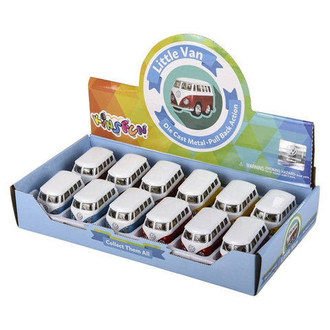 2" Diecast Pull Back VW Mini Bus LLB Car Toys