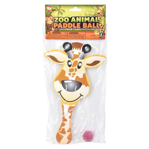 9" ZOO ANIMAL PADDLE BALL LLB kids toys