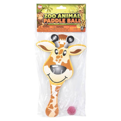 9" ZOO ANIMAL PADDLE BALL LLB kids toys
