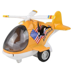 4" DIE-CAST PULL BACK AIR WHALE HELICOPTER LLB Car Toys