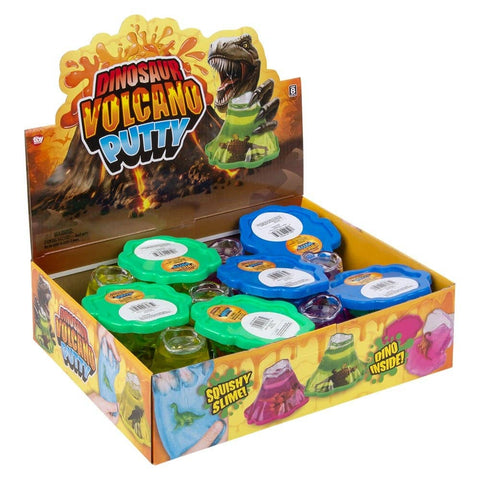 4" Volcano Dinosaur Putty 12ct - LLB Toys