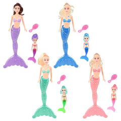 12.5" Mermaid & Mini Mermaid Doll Play Set  - LLB Toys