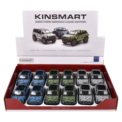 5" Diecast 2022 Ford Bronco Open Top Camo Print - LLB Toys