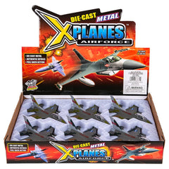 6" DIE-CAST PULL BACK F-16 FIGHTING FALCON LLB Car Toys