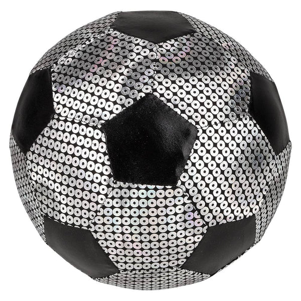 Silver Shiny Metallic Fabric Soccer Ball 6