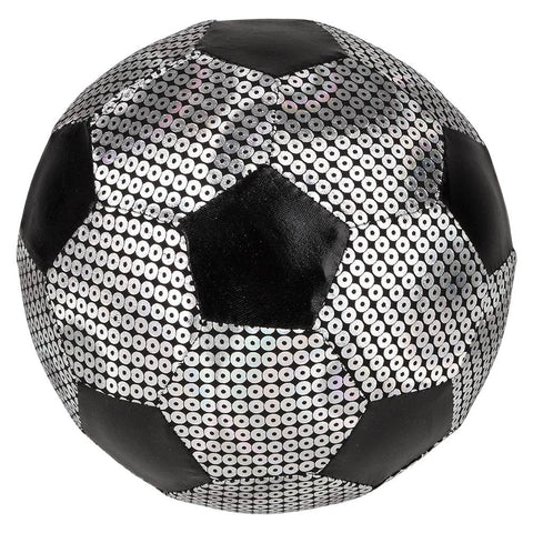 Silver Shiny Metallic Fabric Soccer Ball 6" - LLB Toys