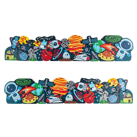 23" x 5" 26PC ALPHABET OUTER SPACE PUZZLE LLB Puzzle
