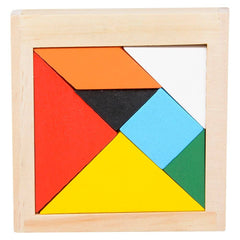 4" WOODEN TANGRAM PUZZLES 24PCS DISPLAYS LLB Puzzle