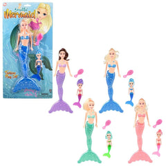 12.5" Mermaid & Mini Mermaid Doll Play Set  - LLB Toys