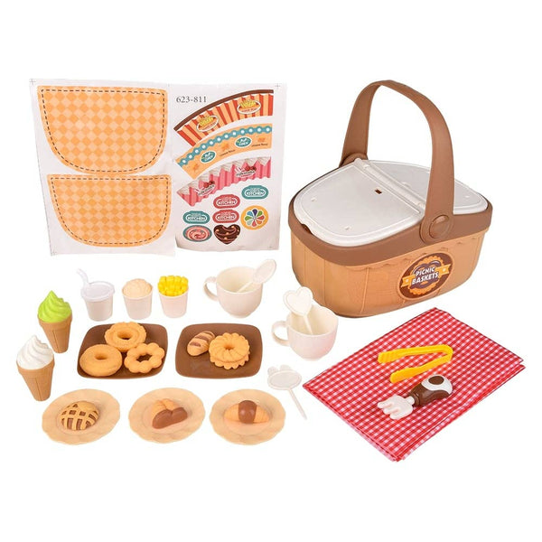 27pc Picnic Basket Playset - LLB Toys
