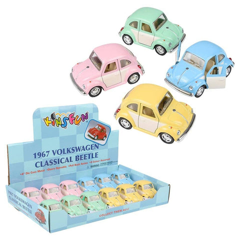 4" Vw Classic Beetle Toy Vehicle 12ct - LLB Toys