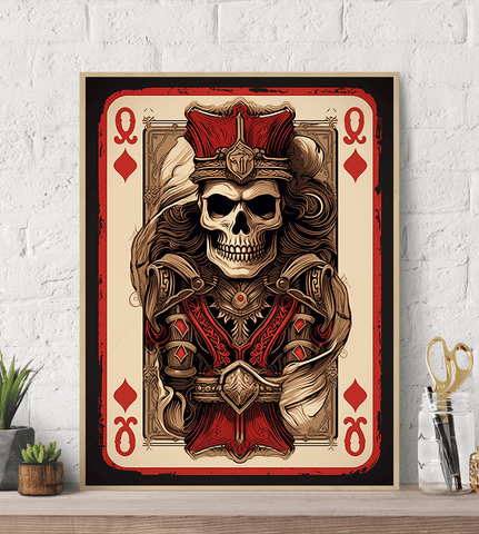 Gothic King of Diamonds Canvas Wall Art Print