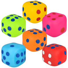 4.75" Squish And Roll Mega Marshmallow Dice 6ct - LLB Toys