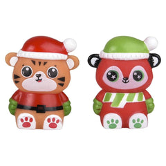 2" WINTER RUBBER ANIMALS LLB kids toys Christmas