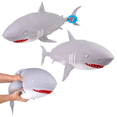 21.5" Jumbo Soft Squish Great White Shark - LLB Toys