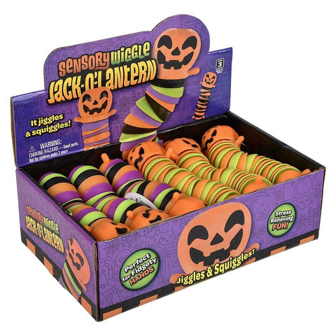 5.5" Wiggle Sensory Jack O Lantern 12ct LLB kids toys