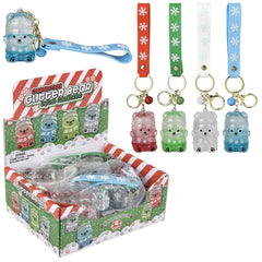 2.33" Christmas Liquid Bear Wristlet Clip On - LLB Toys