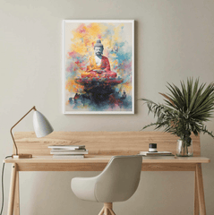 Buddha Serenity Meditation Brush Canvas Wall Art Print