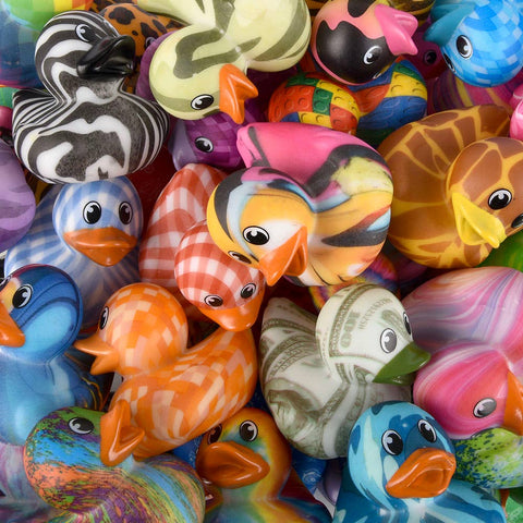 2" Printed Ducky Assortment 1000 pc - LLB Toys
