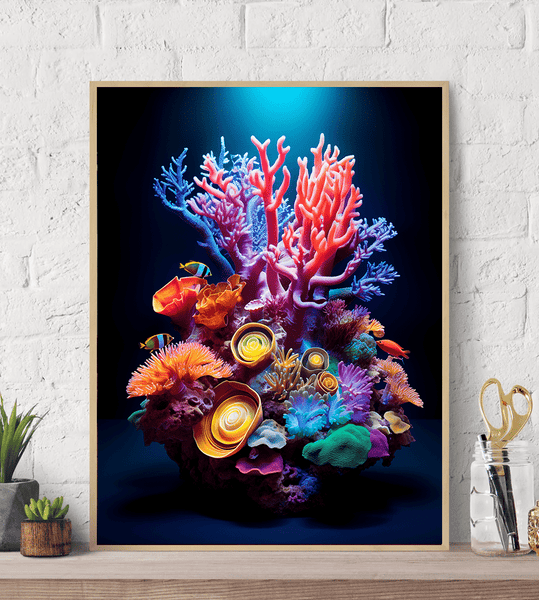 Neon Beautiful Bold Bright Colors Canvas Wall Art Print