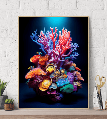 Neon Beautiful Bold Bright Colors Canvas Wall Art Print