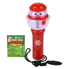 Light Up Snowman Spinning Wand Necklace 4.5" - LLB Toys