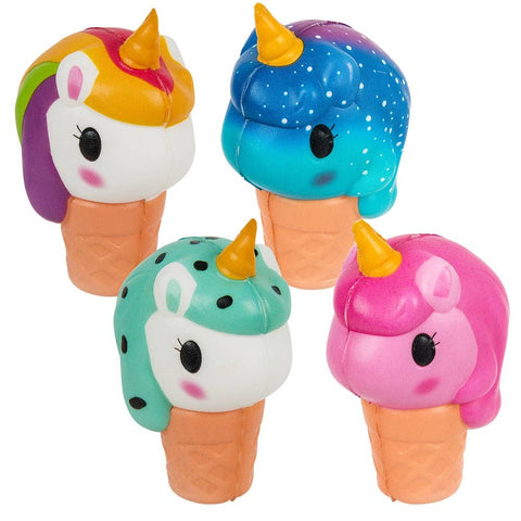 SQUISH UNICORN ICE CREAM 4" LLB Squishy Toys
