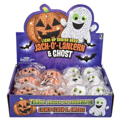3" Light-Up Squish Bead Jack O Lantern - LLB Toys