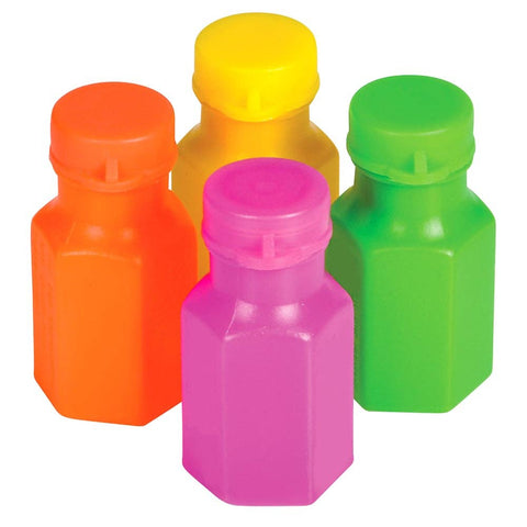 MINI NEON BUBBLE BOTTLE 0.3OZ 1.75" LLB Party Supply