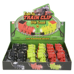 2" LIGHT-UP TRAIN BACK PACK CLIP WITH SOUND - LLB Toys
