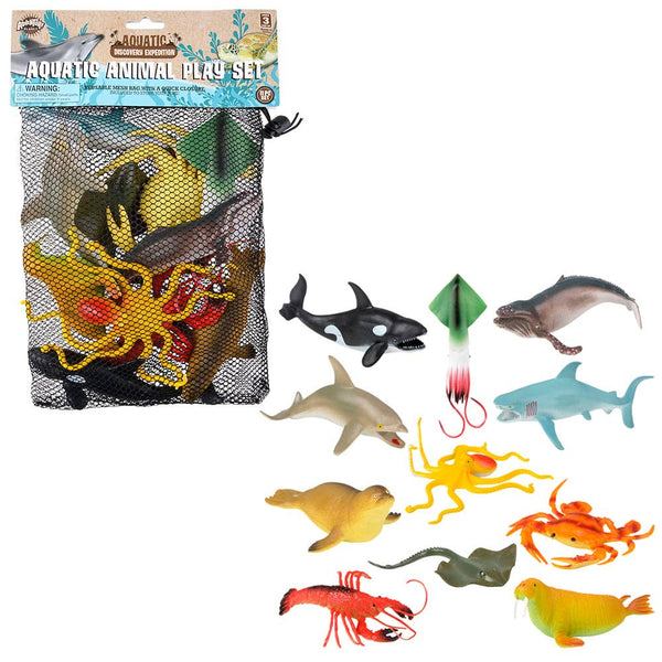 11PC MESH BAG AQUATIC ANIMAL ASSORTMENT LLB kids toys
