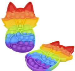 7.33" RAINBOW FOX BUBBLE POPPERS LLB kids toys