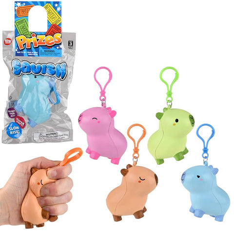 3.25" Capybara Squish Backpack Clip - LLB Toys