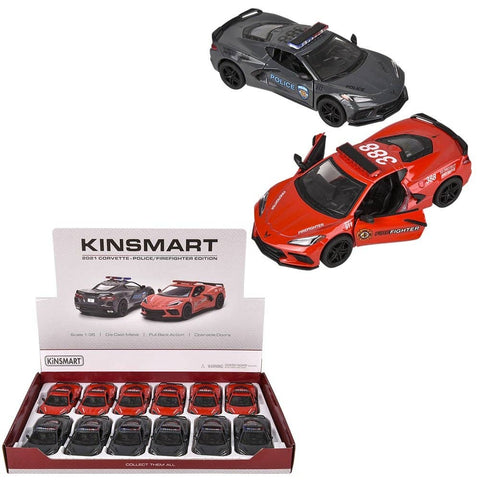 2021 Corvette Police/Firefighter 5" Diecast  Toy - LLB Toys