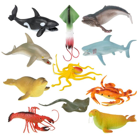 11PC MESH BAG AQUATIC ANIMAL ASSORTMENT LLB kids toys
