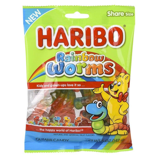 PEG BAG HARIBO RAINBOW WORMS 5oz LLB Candy