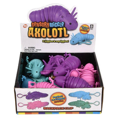 4" Wiggle Sensory Axolotl Backpack Clip 12ct LLB Backpack