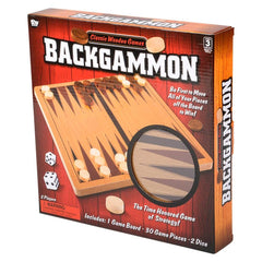 10" WOODEN BACKGAMMON LLB Wood Toy - Kids