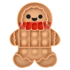 GINGERBREAD MAN GLITTER BUBBLE POPPES 6" LLB Christmas