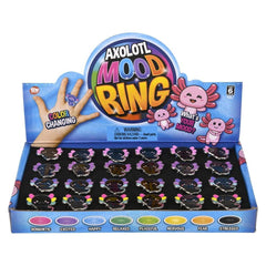 Axolotl Mood Ring 1" 24ct LLB kids toys
