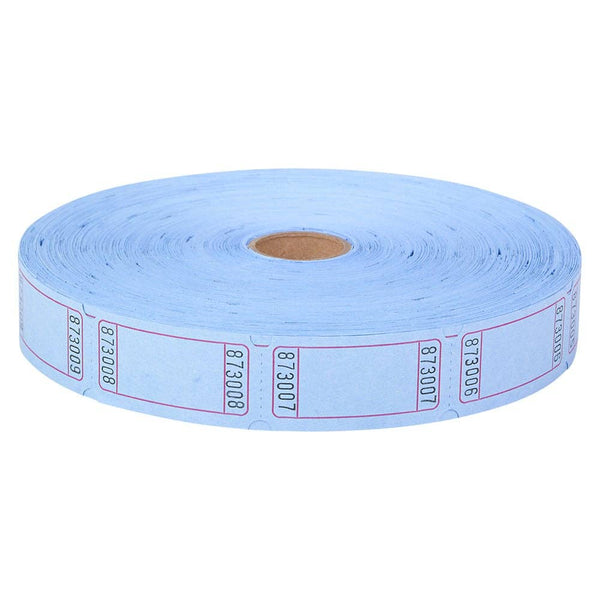 BLANK SINGLE TICKET ROLL BLUE LLB kids toys