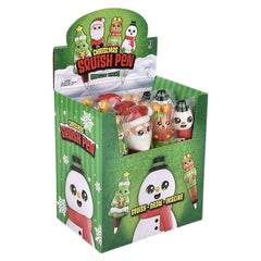 7" Christmas Squish Pen 12ct LLB Squishy Toys
