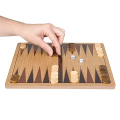 10" WOODEN BACKGAMMON LLB Wood Toy - Kids