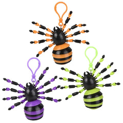 3" Wiggle Sensory Spider Clip On 12ct LLB kids toys
