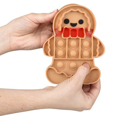 GINGERBREAD MAN GLITTER BUBBLE POPPES 6" LLB Christmas