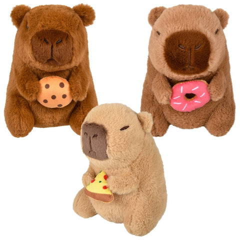 6.5" Capybara Holding Food Plush - LLB Toys
