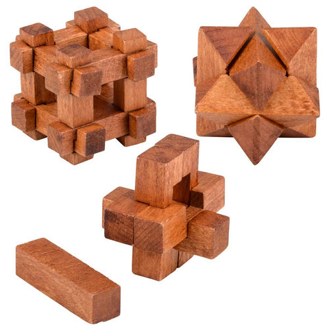 1.75" WOODEN BRAIN TEASERS LLB Wood Toy - Kids