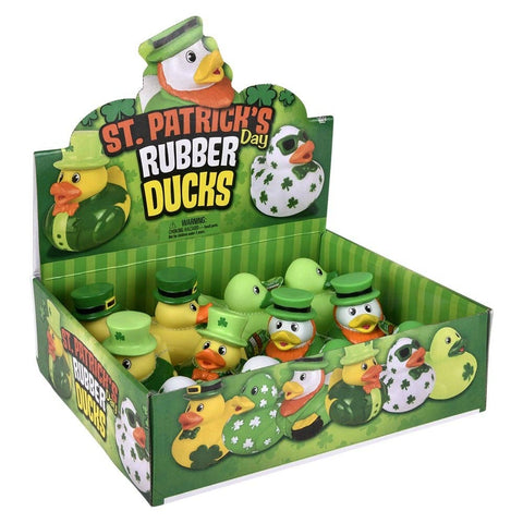 St. Patrick's Day Rubber Duckies 3.5" 12ct - LLB Toys