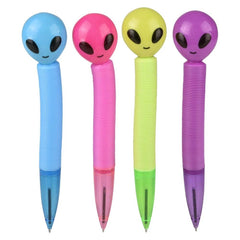 8.5" Pop Tube Alien Pen Fidget Toy 12ct - LLB Toys